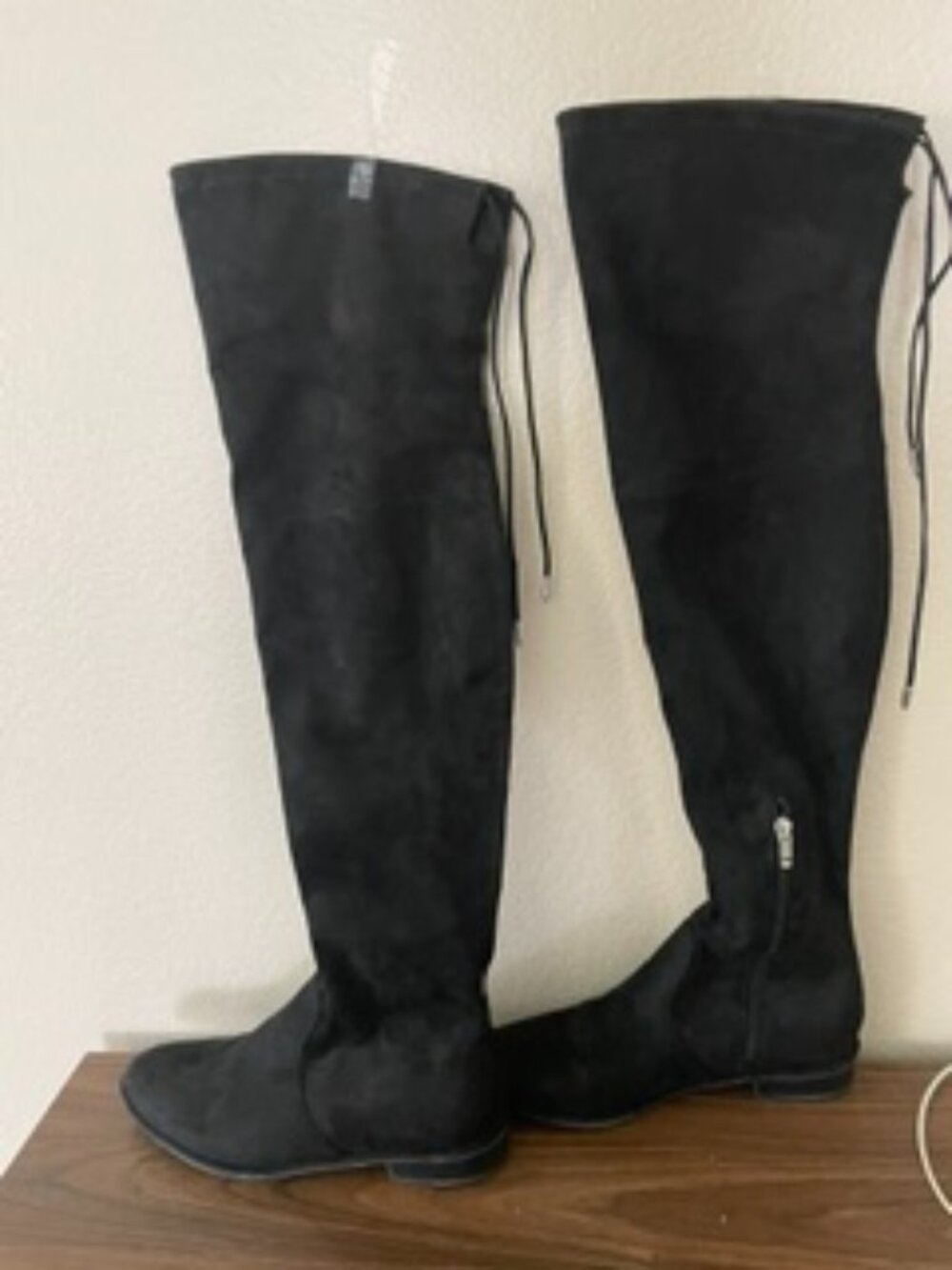 Black Suede Over-the-knee boots